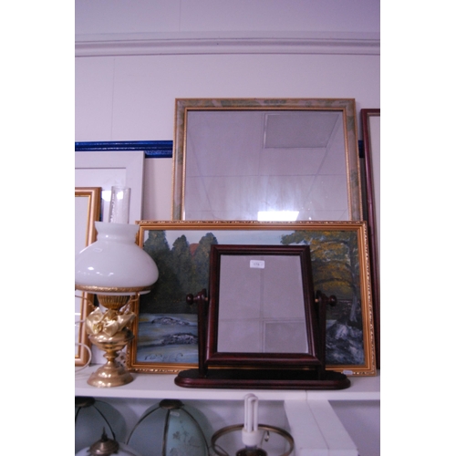 178 - TurnerThe RiverSigned, oil, two other prints, a wall mirror and a dressing table mirror, Bob Lees fr... 