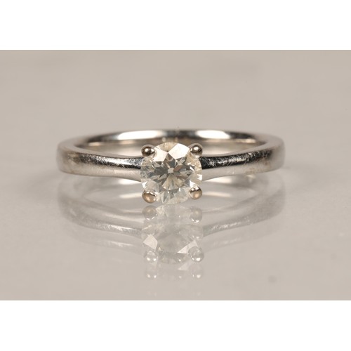 70 - 18ct white gold diamond solitaire ring