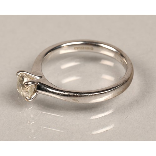 70 - 18ct white gold diamond solitaire ring