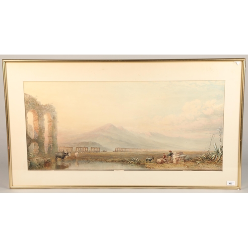 403 - William Collingwood Smith RWS (Scottish born 1815-1887) Framed watercolour, signed, dated 1885 'The ... 