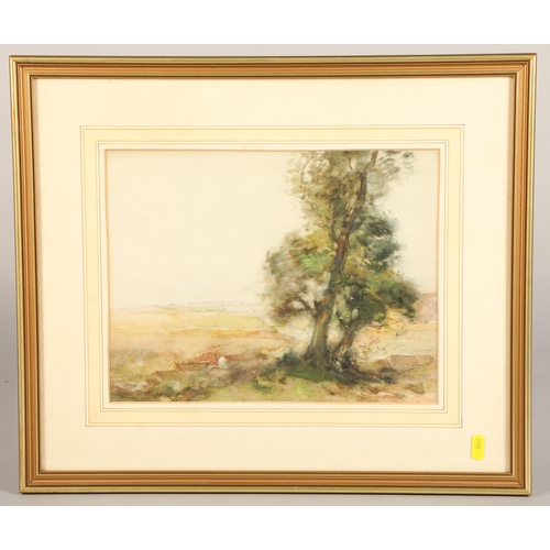 409A - Indistinctly signed framed watercolour and another unsigned