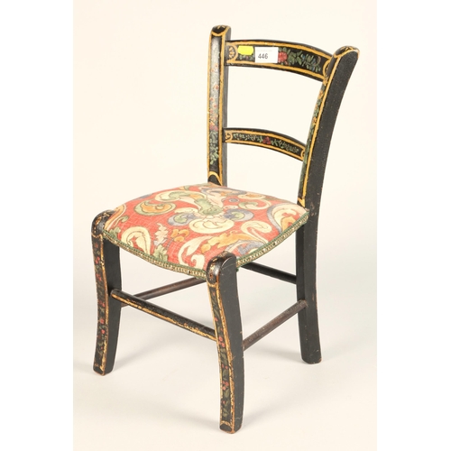 446 - Painted childs chair 45 cm high