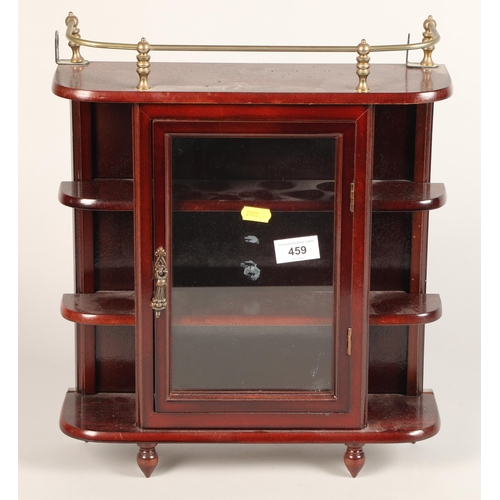 459 - Two small wall mounted display cabinets