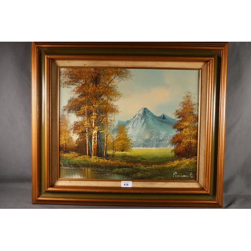 475 - VINCENT, Autumnal landscape, oil on canvas, signed lower right, 39cm x 49cm, frame 58cm x 68cm.