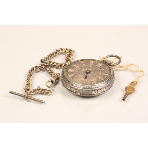 88 - Silver pocket watch missing glass face