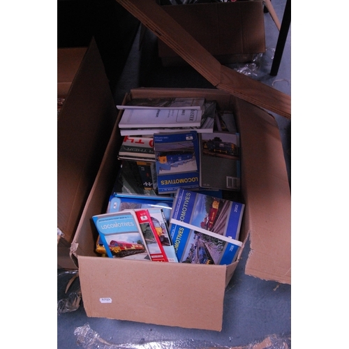 99 - Four cartons containing books to include railways, British Railways pocket books etc.