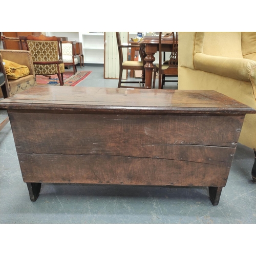 372 - 18th Century and later oak chest of drawers of low proportions with two deep drawers above two small... 