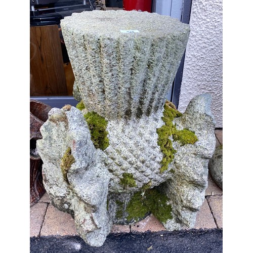 494 - Large garden granite thistle, 67 cm high