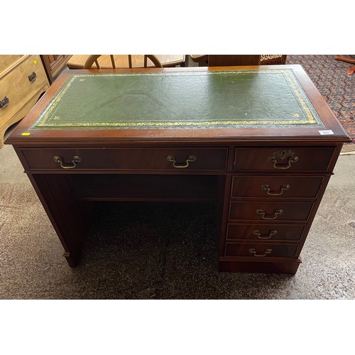 553 - Leather embossed desk