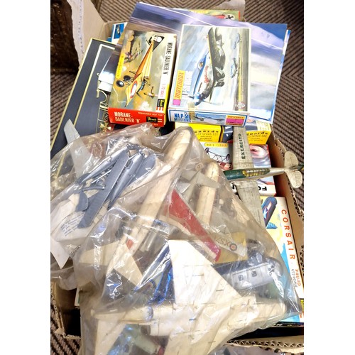 358 - Large quantity of scale model plane kits, mostly boxed, some loose