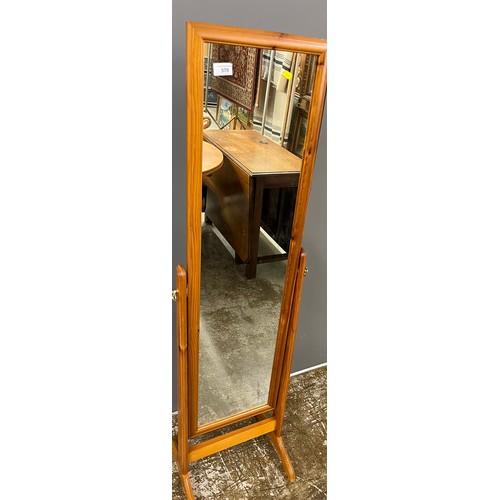 570 - Pine cheval free standing mirror