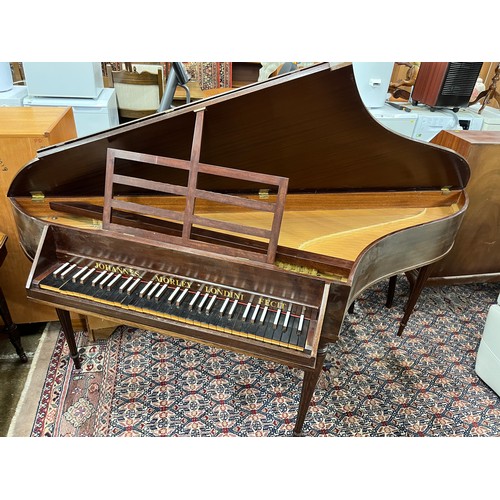 587 - John Morley five octave mahogany spinet, circa 1960s serial no 2479