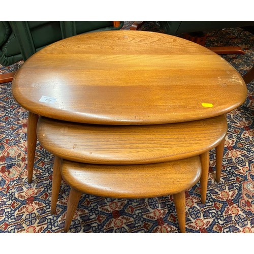 595 - Ercol nest of three tables (3)