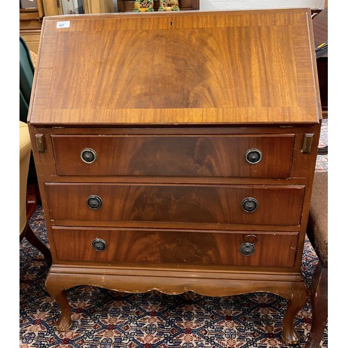 597 - Mahogany writing bureau