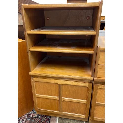 600 - Nathan mid century sideboard, book case over cupboard and corner cupboard (3)