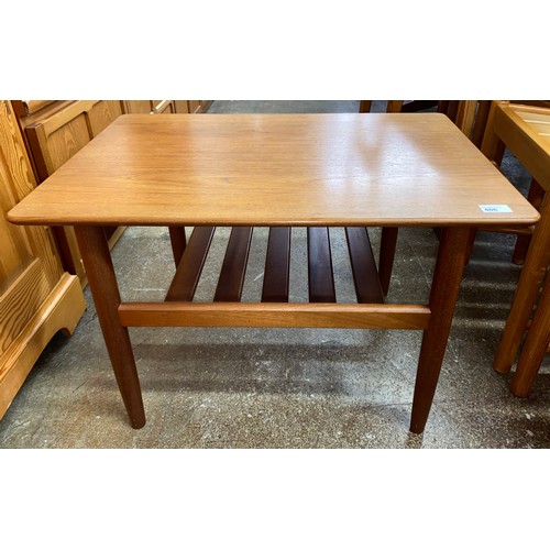 606 - G plan teak occasional table with shelf, 70 x 50 x 48 cm