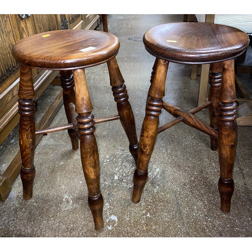 634 - Pair of oak stools