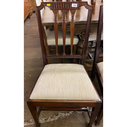 635 - Pair of mahogany side chairs