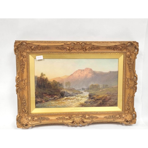 270 - Alfred de Breanski Snr.Loch Oich, N.B.Oil on canvas.Signed. Inscribed to reverse.28 cms x 49 cms.... 