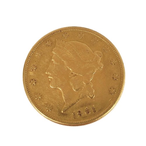 141 - USA. 1901 $20 gold coin San Francisco mint. Mintage 1,596,000