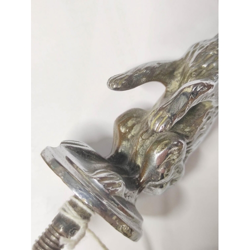 135 - Alvis 12/50 hare mascot, chromed C1929. 10.3cm