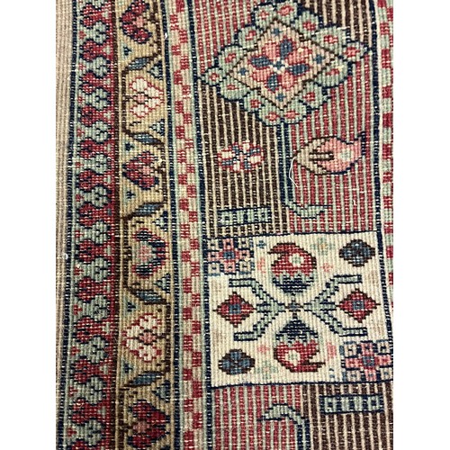 588 - Large woolen Sarab carpet, red and blue ground , 392 x 489 cm