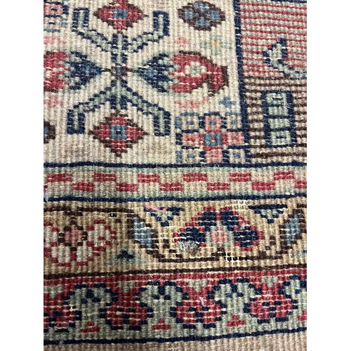 588 - Large woolen Sarab carpet, red and blue ground , 392 x 489 cm