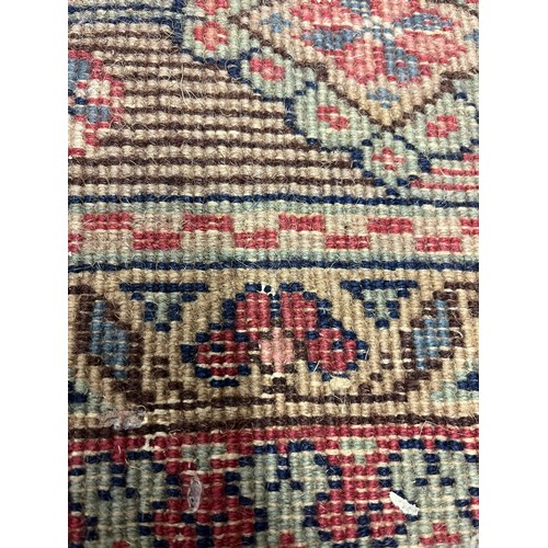 588 - Large woolen Sarab carpet, red and blue ground , 392 x 489 cm