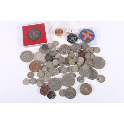 672 - UNITED KINGDOM Queen Victoria (1837-1901) silver crown 1887, 128g of 500 grade silver coins, Masonic... 