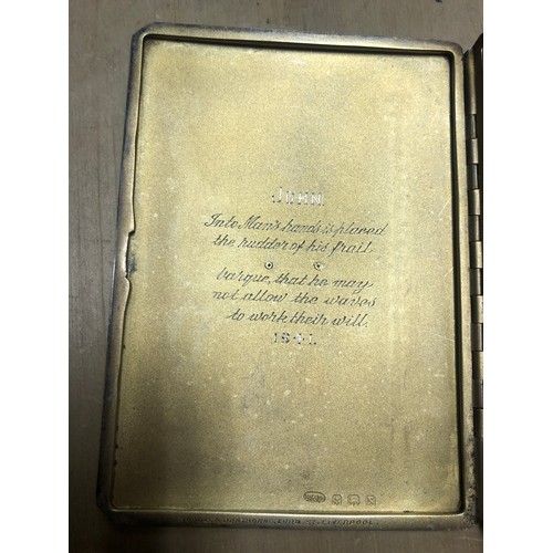 153 - Silver and enamel RAF cigarette case.165 grams