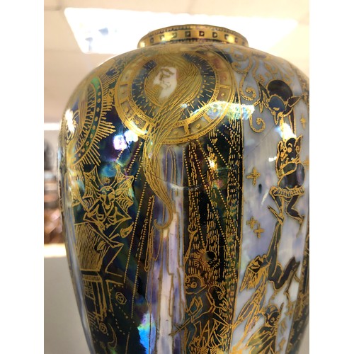 21 - Wedgwood fairyland lustre vase (damaged)