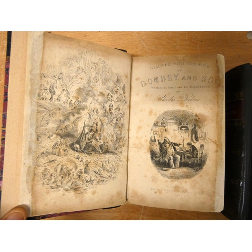 205 - DICKENS CHARLES.  Martin Chuzzlewit. Eng. frontis, title vignette (100£ on signpost), plates & i... 