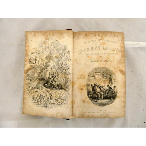 211 - DICKENS CHARLES.  Dombey & Son. Eng. frontis, title & plates (much foxing & spotting). H... 