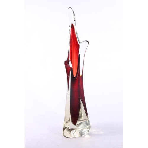 111 - Whitefriars Sommerso style Art Glass vase, 38cm.