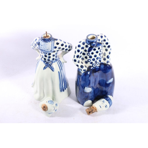 40 - Dutch style pottery to include a Delft figure, a character jug, a ginger jar, etc.  (5)