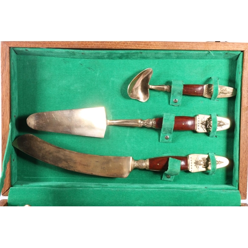 44 - Samran of Thailand treen handled flatware, cased.