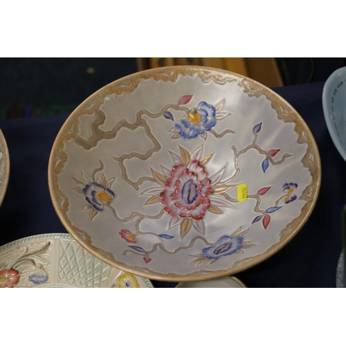 58 - Two Woods & Sons Chinese Rose pattern shallow bowls and a part tea service.