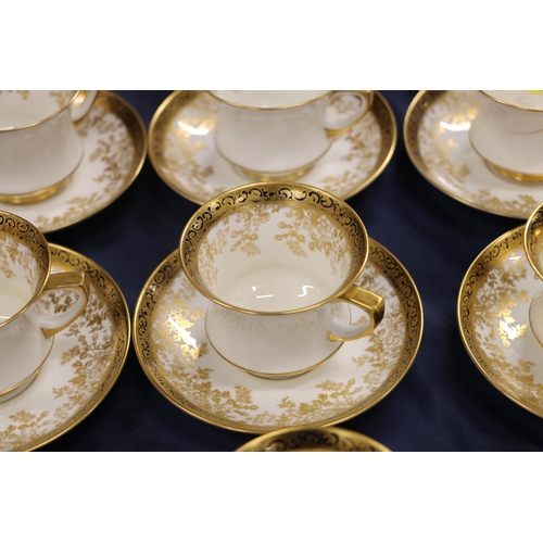 80 - Paragon gilt decorated part teaset.