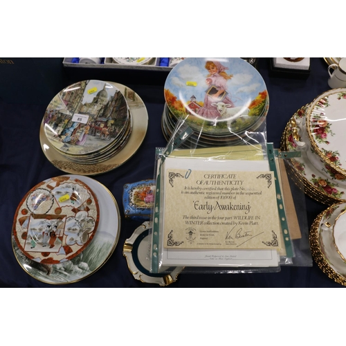 85 - Collectors' plates to include Rocco, a continental trinket box, etc.