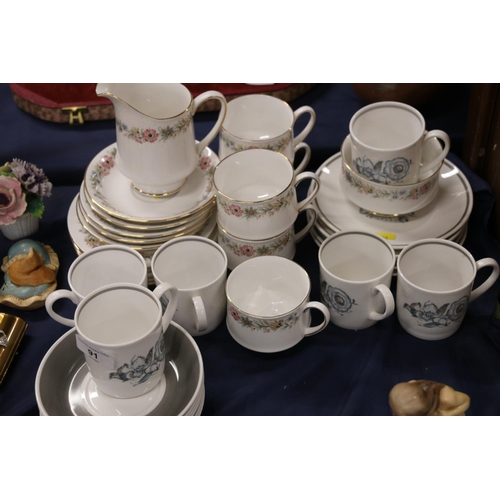 91 - Susie Cooper part service and a Paragon part teaset.