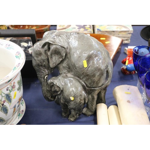 143 - Large pottery model of an elephant.