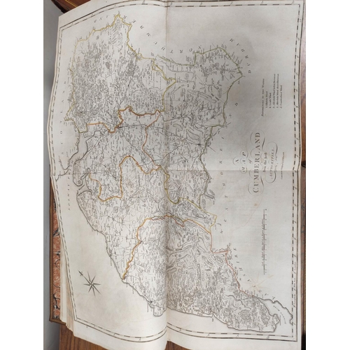 162 - HUTCHINSON WILLIAM.  The History of the County of Cumberland. 2 vols. Eng. frontis, title ... 