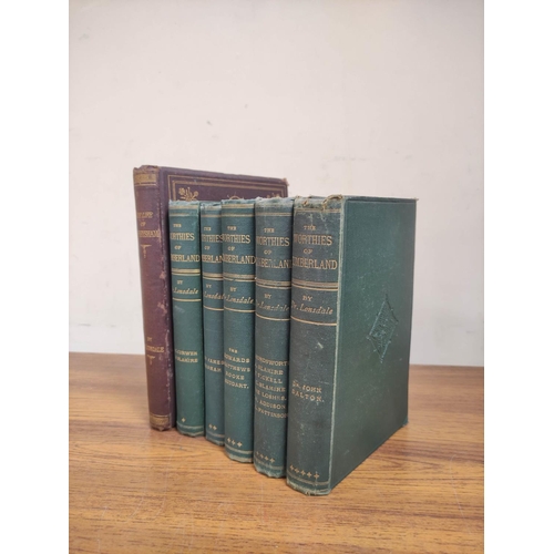 165 - LONSDALE HENRY.  The Worthies of Cumberland. 5 vols. Eng. ports. Orig. green cloth gilt, some wear &... 