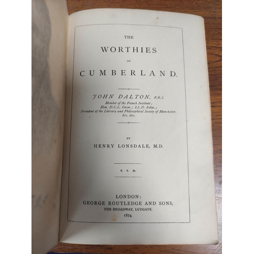 165 - LONSDALE HENRY.  The Worthies of Cumberland. 5 vols. Eng. ports. Orig. green cloth gilt, some wear &... 