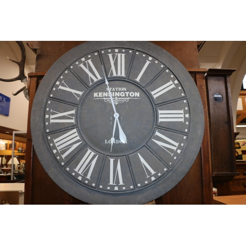 816 - Large circular wall clock 'Station Kensington', 100cm diameter.