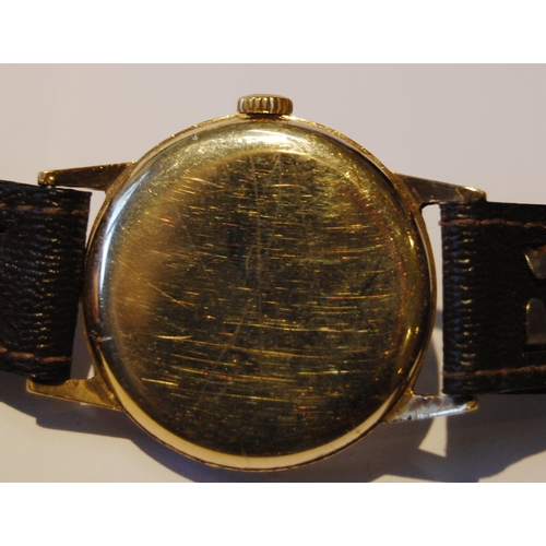 107 - Tudor Royal wristwatch in Rolex 9ct gold case, c. 1950s, with silvered dial, gold-coloured Arabic nu... 