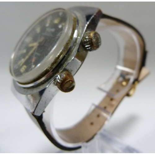 115 - Sicura 23 jewels Superwaterproof 400 vacuum tested manual wind diver's watch, c. 1960s, case diamete... 