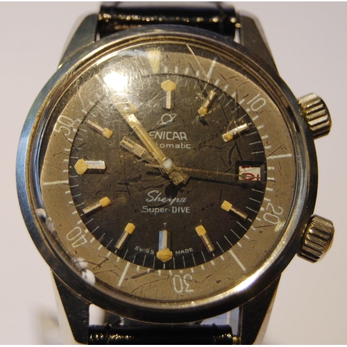 127 - Enicar by Racine Sherpa 600 Super-Dive Automatic gent's wristwatch, c. 1960s, in stainless steel cas... 