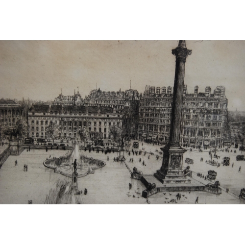 307 - Alfred J Bennett (British, 1861 - 1923)'Trafalgar Square from Canadian Building', 'Trafalgar Square ... 