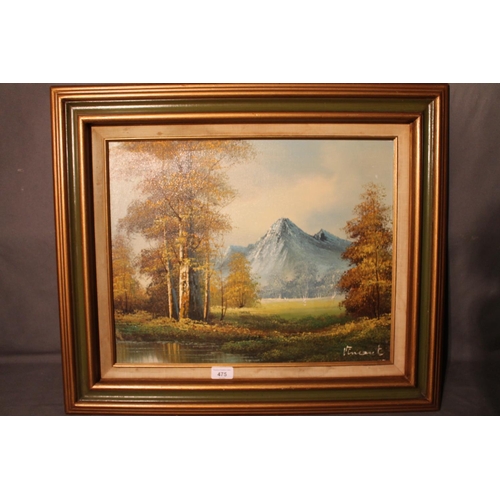 475 - VINCENT, Autumnal landscape, oil on canvas, signed lower right, 39cm x 49cm, frame 58cm x 68cm.